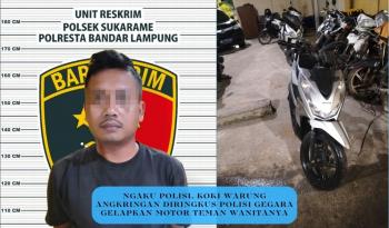 Ngaku Polisi, Koki Warung Angkringan diringkus Polisi gegara gelapkan motor teman wanitanya